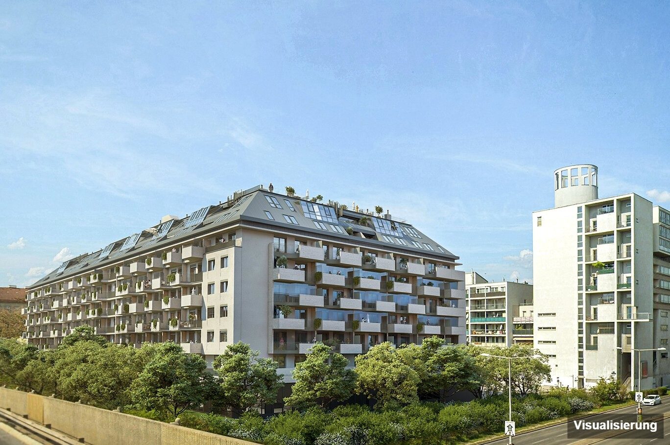 Visualisierung: Wien-Brigittenau · Neubau: 2-Zimmer-Anlegerwohnung ca. 46 m² · Traisengasse · provisionsfrei