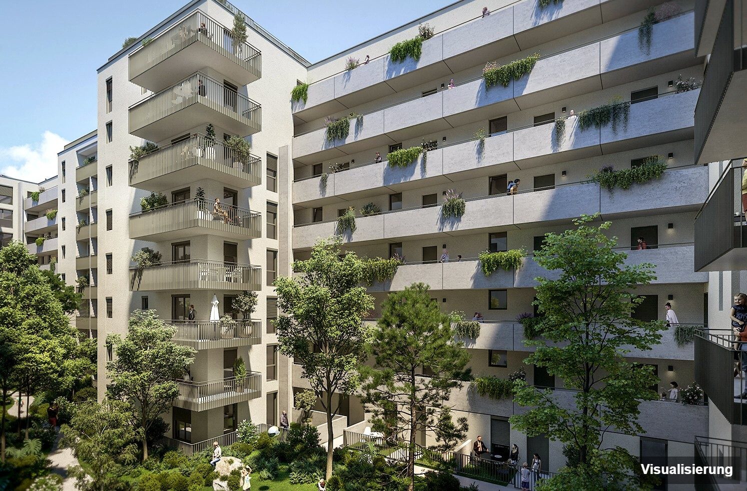 Visualisierung: Wien-Brigittenau · Neubau: 2-Zimmer-Anlegerwohnung ca. 46 m² · Traisengasse · provisionsfrei