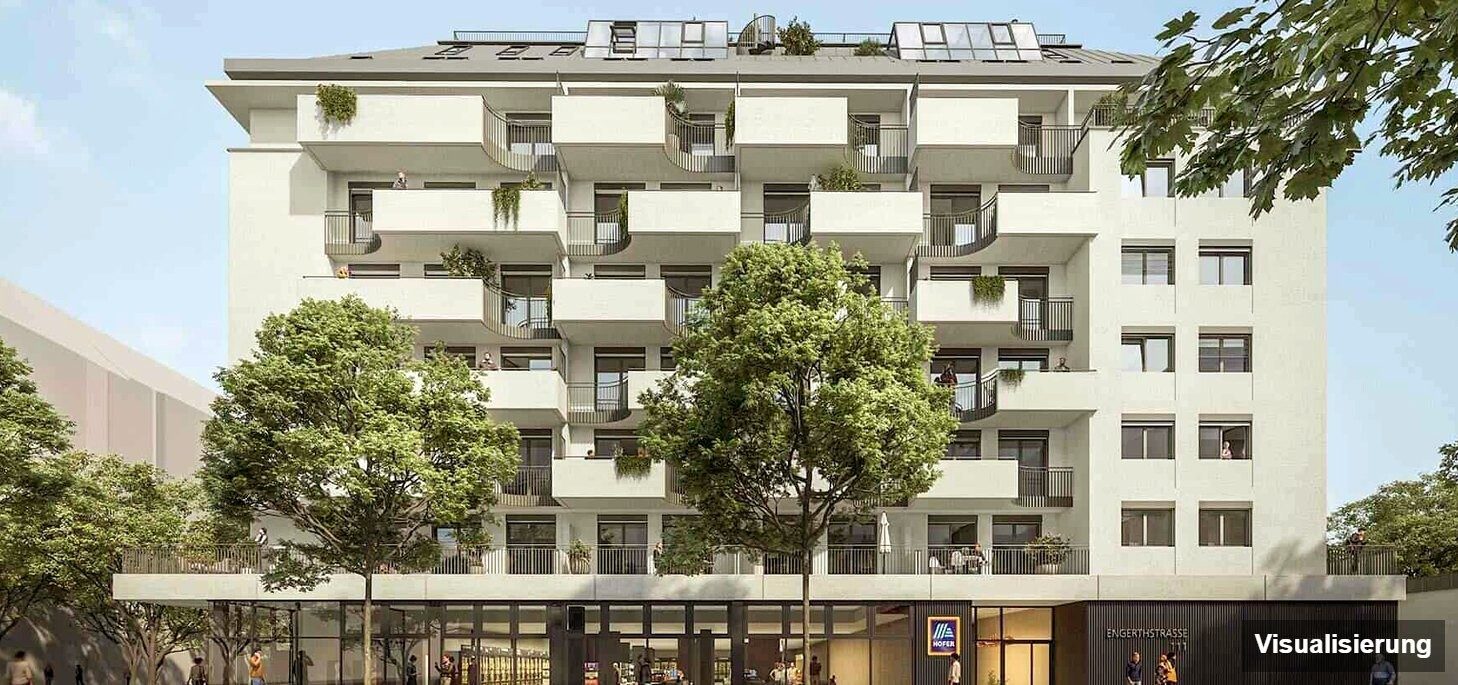 Visualisierung: RESERVIERT · Wien-Brigittenau · Neubau: 2-Zimmer-Anlegerwohnung ca. 42 m² · Traisengasse · provisionsfrei