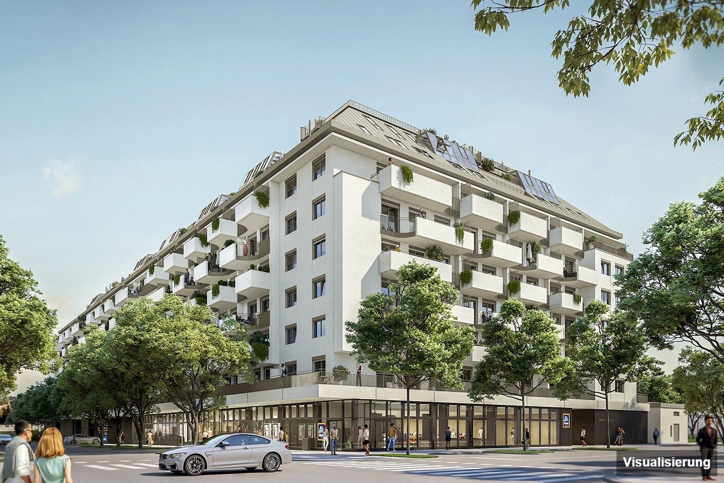 Visualisierung: RESERVIERT · Wien-Brigittenau · Neubau: 4-Zimmer-Anlegerwohnung ca. 83 m² · Traisengasse · provisionsfrei