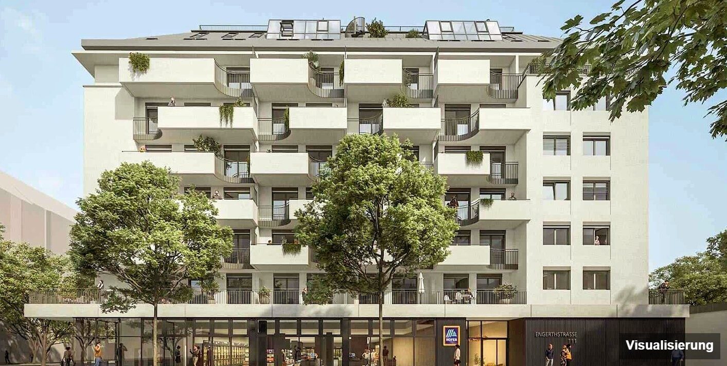 Visualisierung: Wien-Brigittenau · Neubau: 2-Zimmer-Anlegerwohnung ca. 40 m² · Traisengasse · provisionsfrei