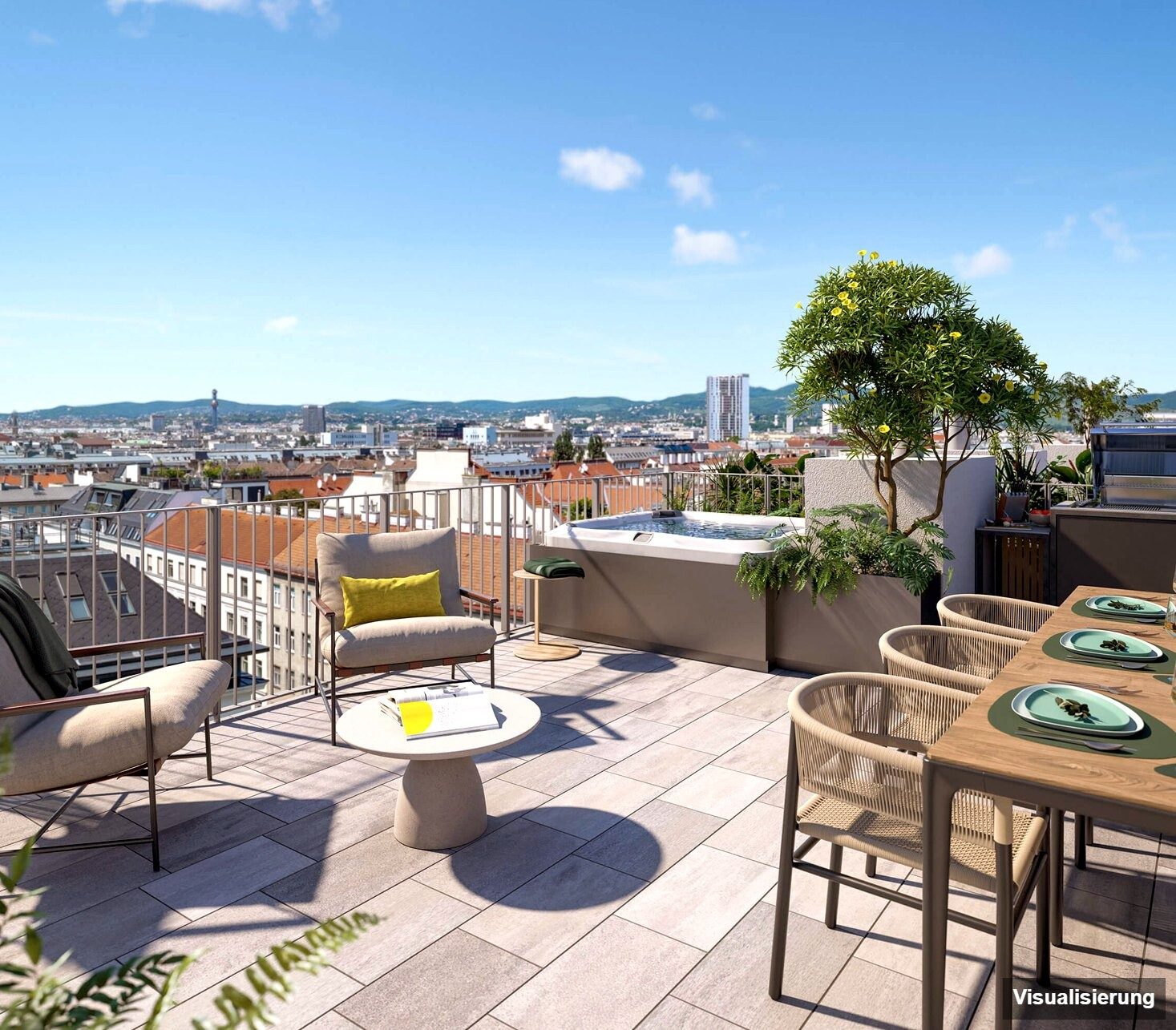 Visualisierung: Wien-Brigittenau · Neubau: 2-Zimmer-Anlegerwohnung ca. 40 m² · Traisengasse · provisionsfrei