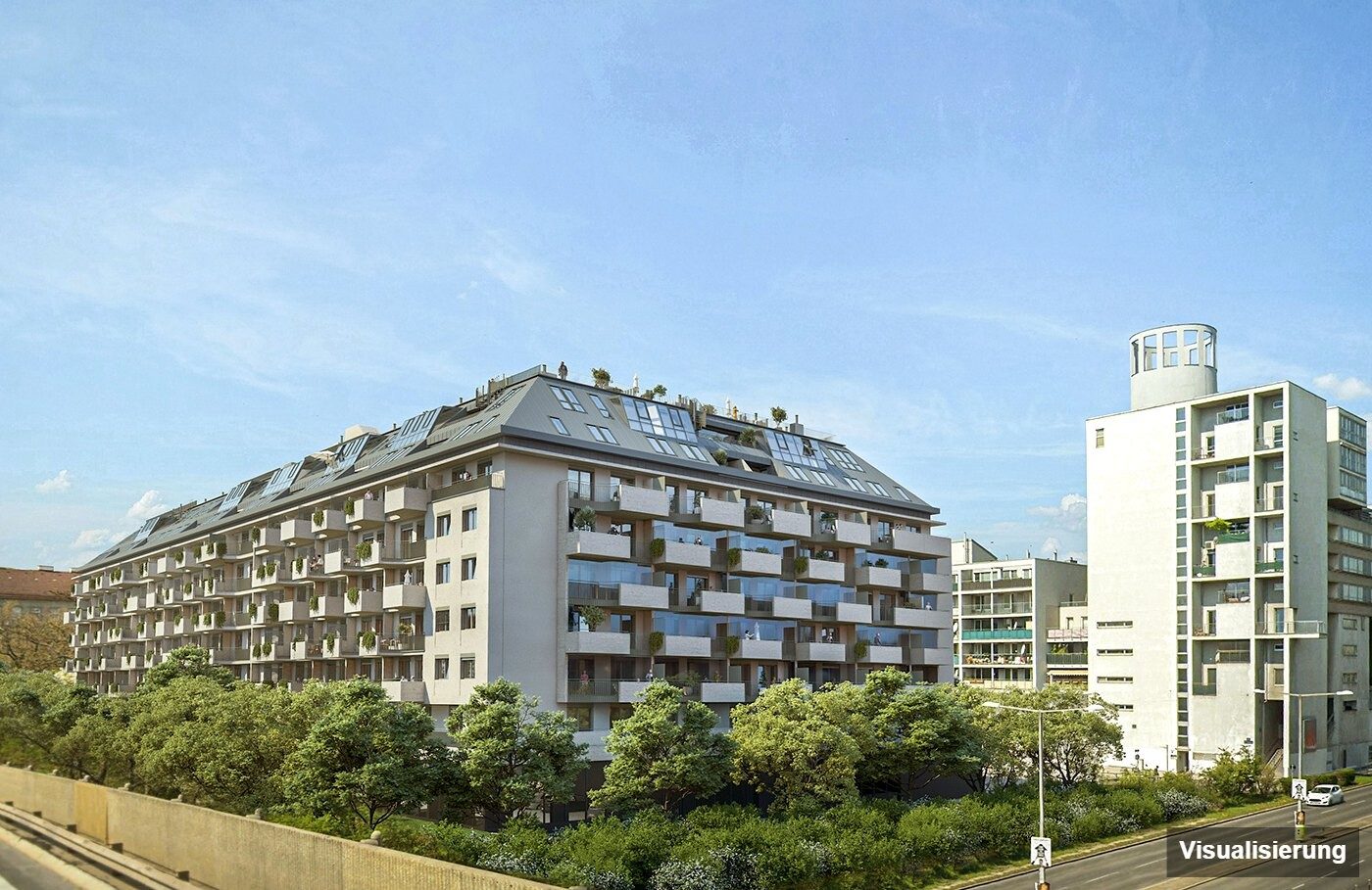 Visualisierung: Wien-Brigittenau · Neubau: 2-Zimmer-Anlegerwohnung ca. 40 m² · Traisengasse · provisionsfrei
