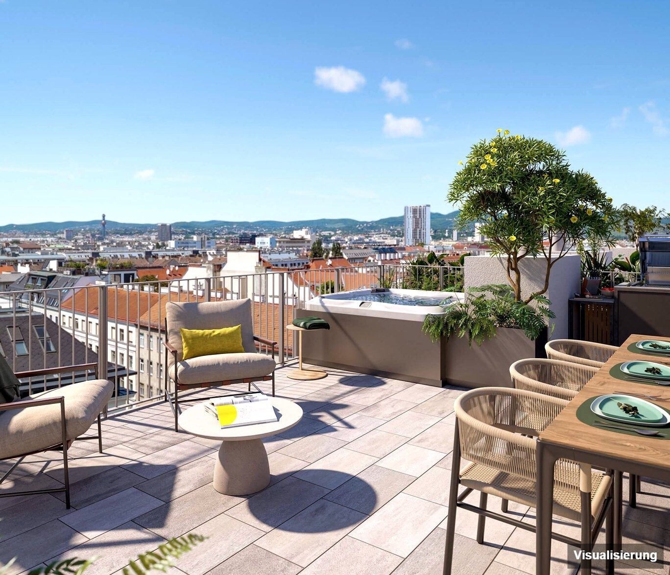 Visualisierung: Wien-Brigittenau · Neubau: 3-Zimmer-Anlegerwohnung ca. 59 m² · Traisengasse · provisionsfrei