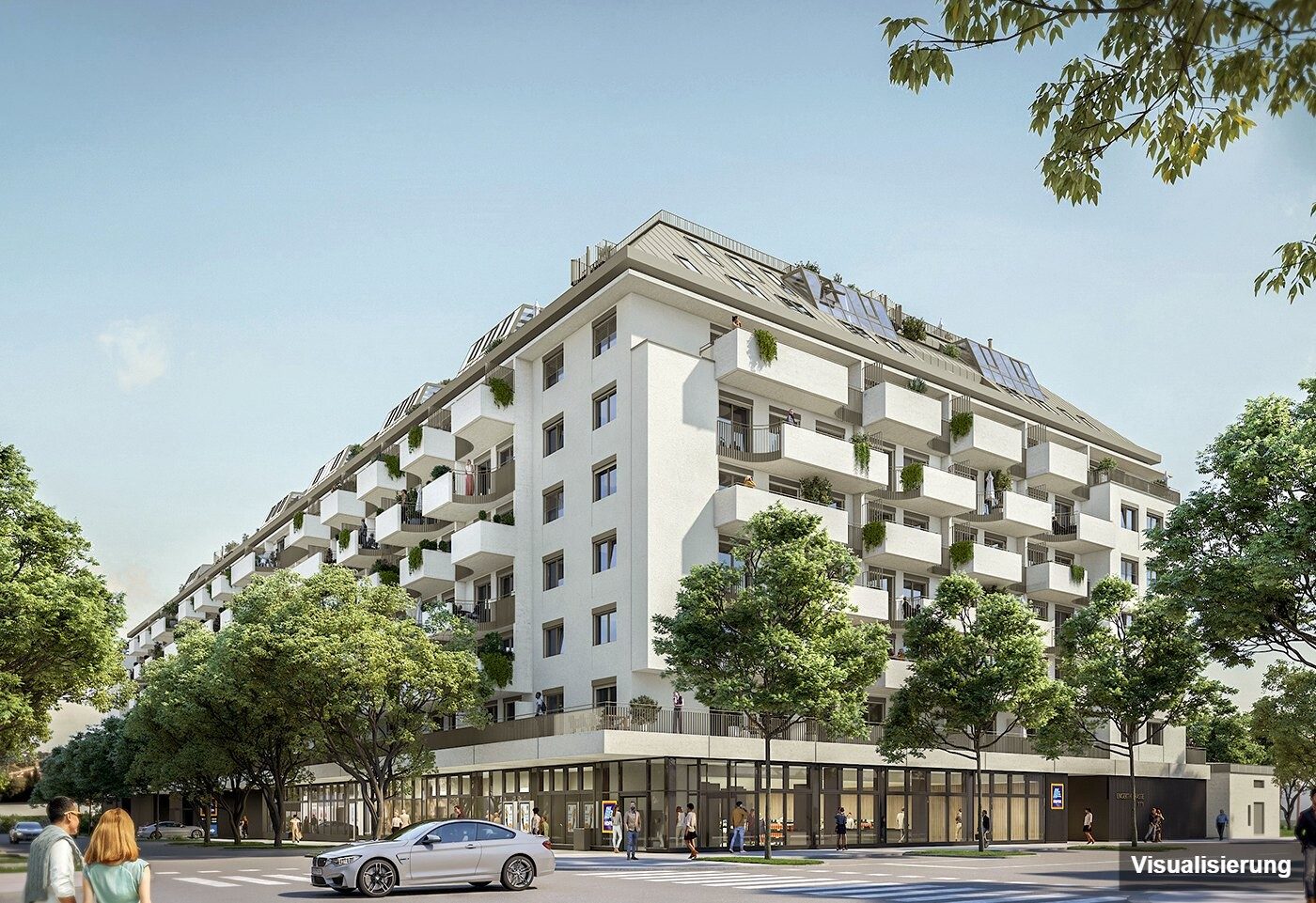 Visualisierung: Wien-Brigittenau · Neubau: 4-Zimmer-Anlegerwohnung ca. 80 m² · Traisengasse · provisionsfrei
