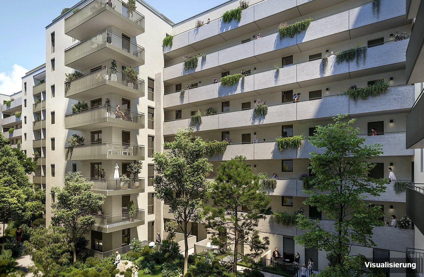 Visualisierung: Wien-Brigittenau · Neubau: 3-Zimmer-Anlegerwohnung ca. 63 m² · Traisengasse · provisionsfrei