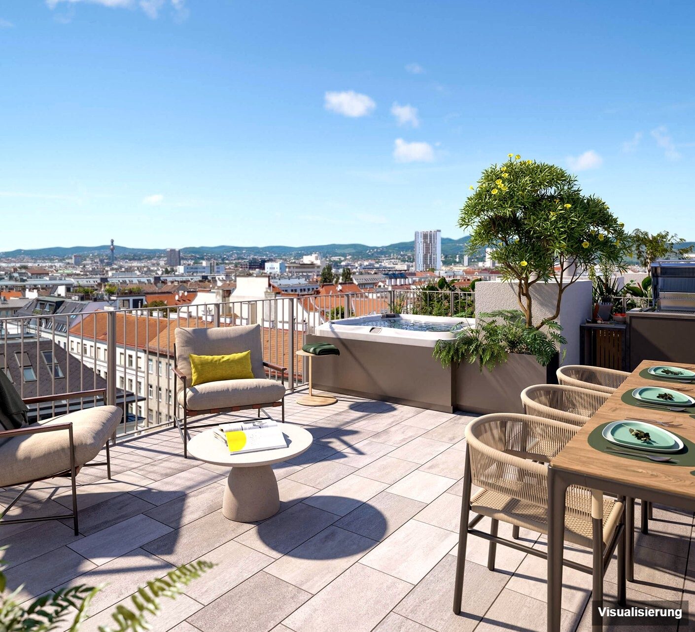 Visualisierung: Wien-Brigittenau · Neubau: 4-Zimmer-Anlegerwohnung ca. 77 m² · Traisengasse · provisionsfrei