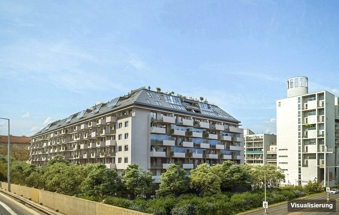 Visualisierung: Wien-Brigittenau · Neubau: 2-Zimmer-Anlegerwohnung ca. 42 m² · Traisengasse · provisionsfrei