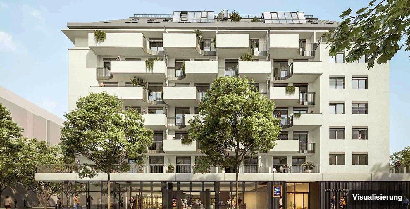 Visualisierung: Wien-Brigittenau · Neubau: 2-Zimmer-Anlegerwohnung ca. 40 m² · Traisengasse · provisionsfrei