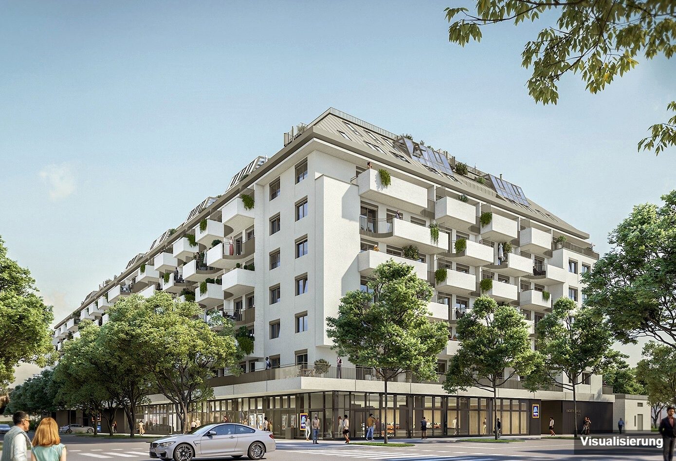 Visualisierung: Wien-Brigittenau · Neubau: 3-Zimmer-Anlegerwohnung ca. 63 m² · Traisengasse · provisionsfrei