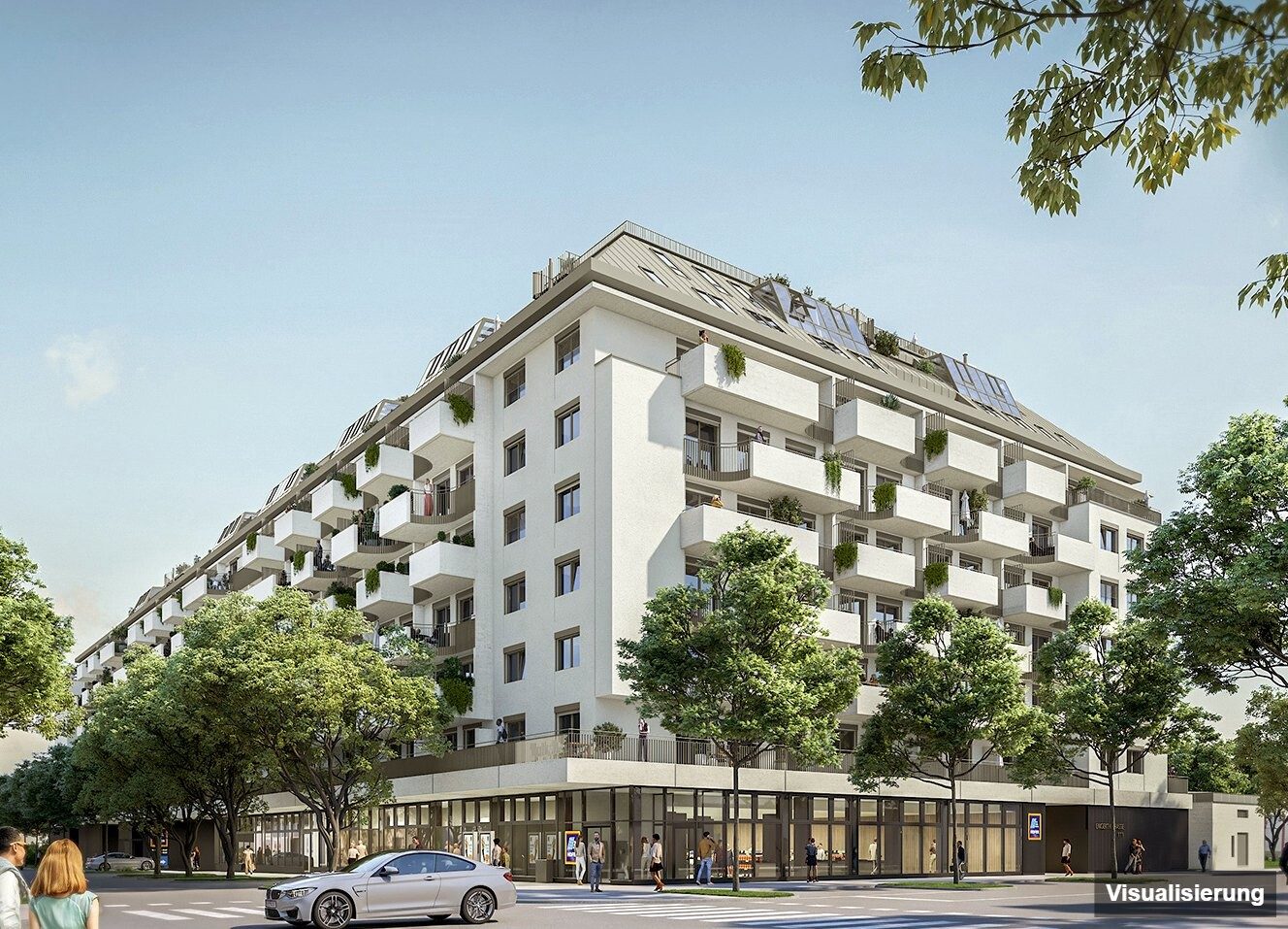 Visualisierung: Wien-Brigittenau · Neubau: 2-Zimmer-Anlegerwohnung ca. 39 m² · Traisengasse · provisionsfrei