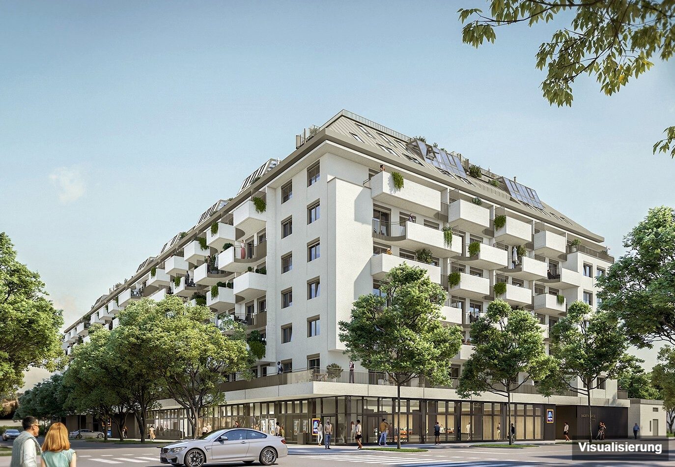 Visualisierung: Wien-Brigittenau · Neubau: 2-Zimmer-Anlegerwohnung ca. 40 m² · Traisengasse · provisionsfrei