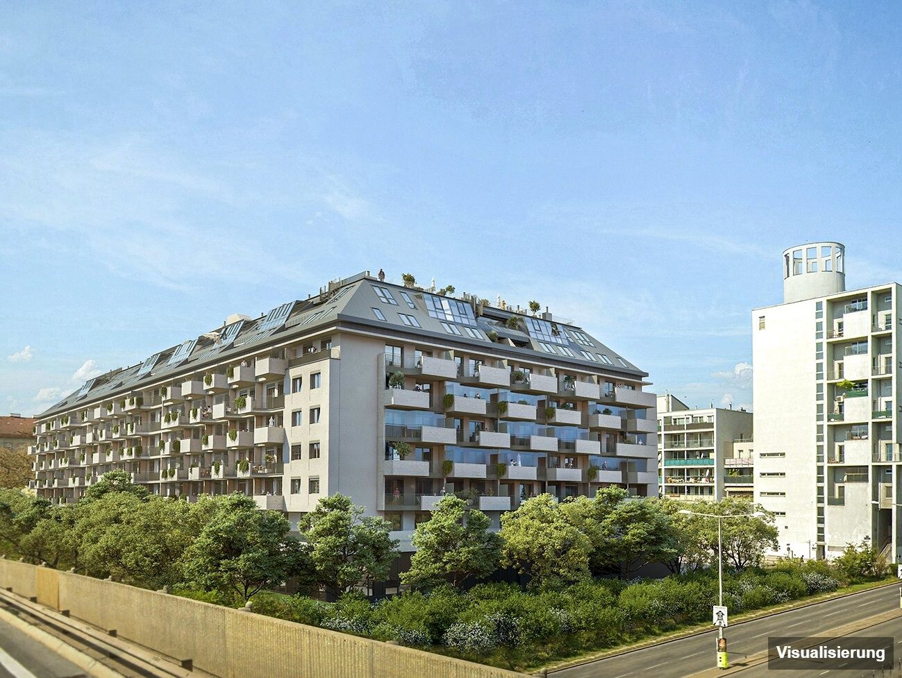 Visualisierung: Wien-Brigittenau · Neubau: 2-Zimmer-Anlegerwohnung ca. 40 m² · Traisengasse · provisionsfrei