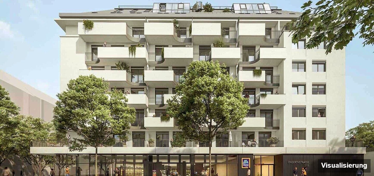 Visualisierung: Wien-Brigittenau · Neubau: 2-Zimmer-Anlegerwohnung ca. 40 m² · Traisengasse · provisionsfrei