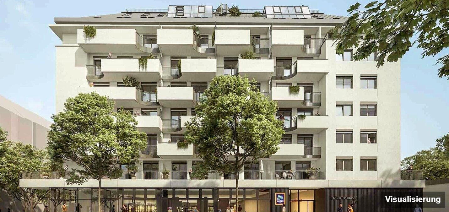 Visualisierung: Wien-Brigittenau · Neubau: 4-Zimmer-Anlegerwohnung ca. 105 m² · Traisengasse · provisionsfrei