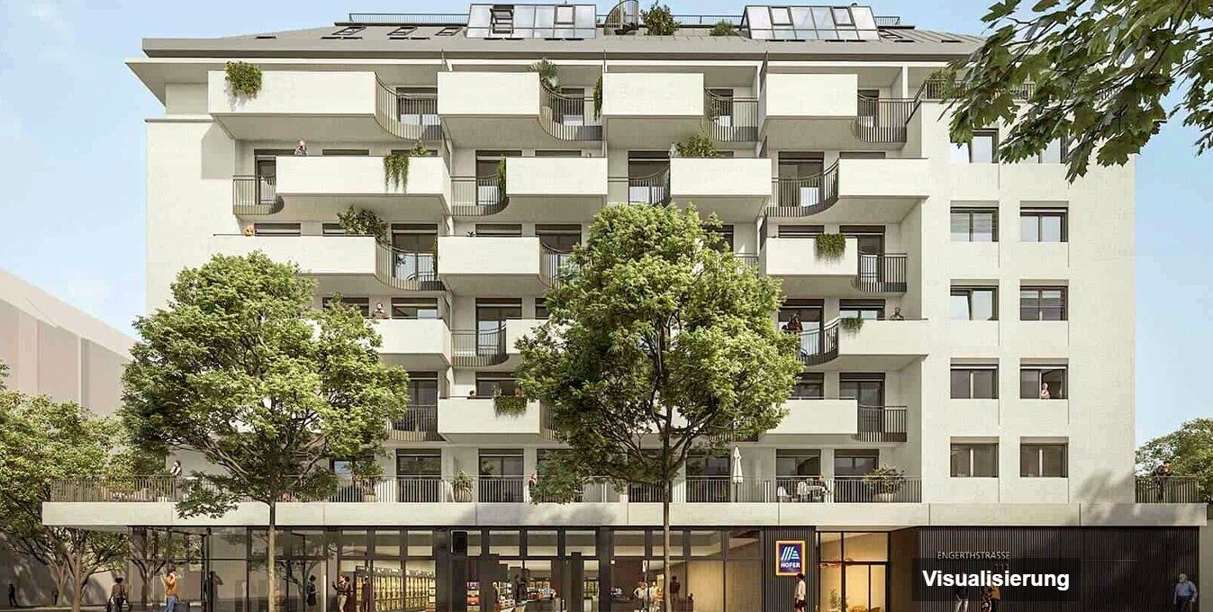 Visualisierung: Wien-Brigittenau · Neubau: 4-Zimmer-Anlegerwohnung ca. 113 m² · Traisengasse · provisionsfrei