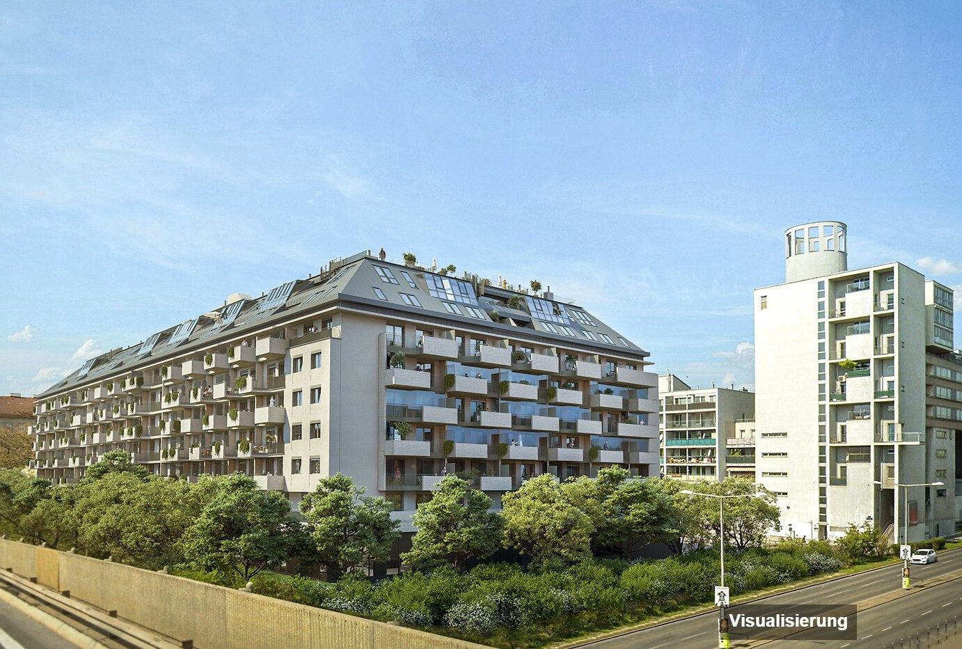 Visualisierung: Wien-Brigittenau · Neubau: 4-Zimmer-Anlegerwohnung ca. 113 m² · Traisengasse · provisionsfrei
