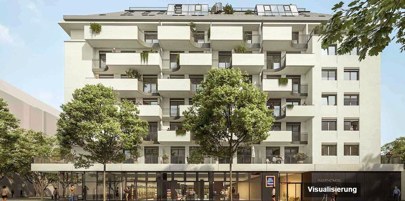 Visualisierung: Wien-Brigittenau · Neubau: 3-Zimmer-Anlegerwohnung ca. 114 m² · Traisengasse · provisionsfrei