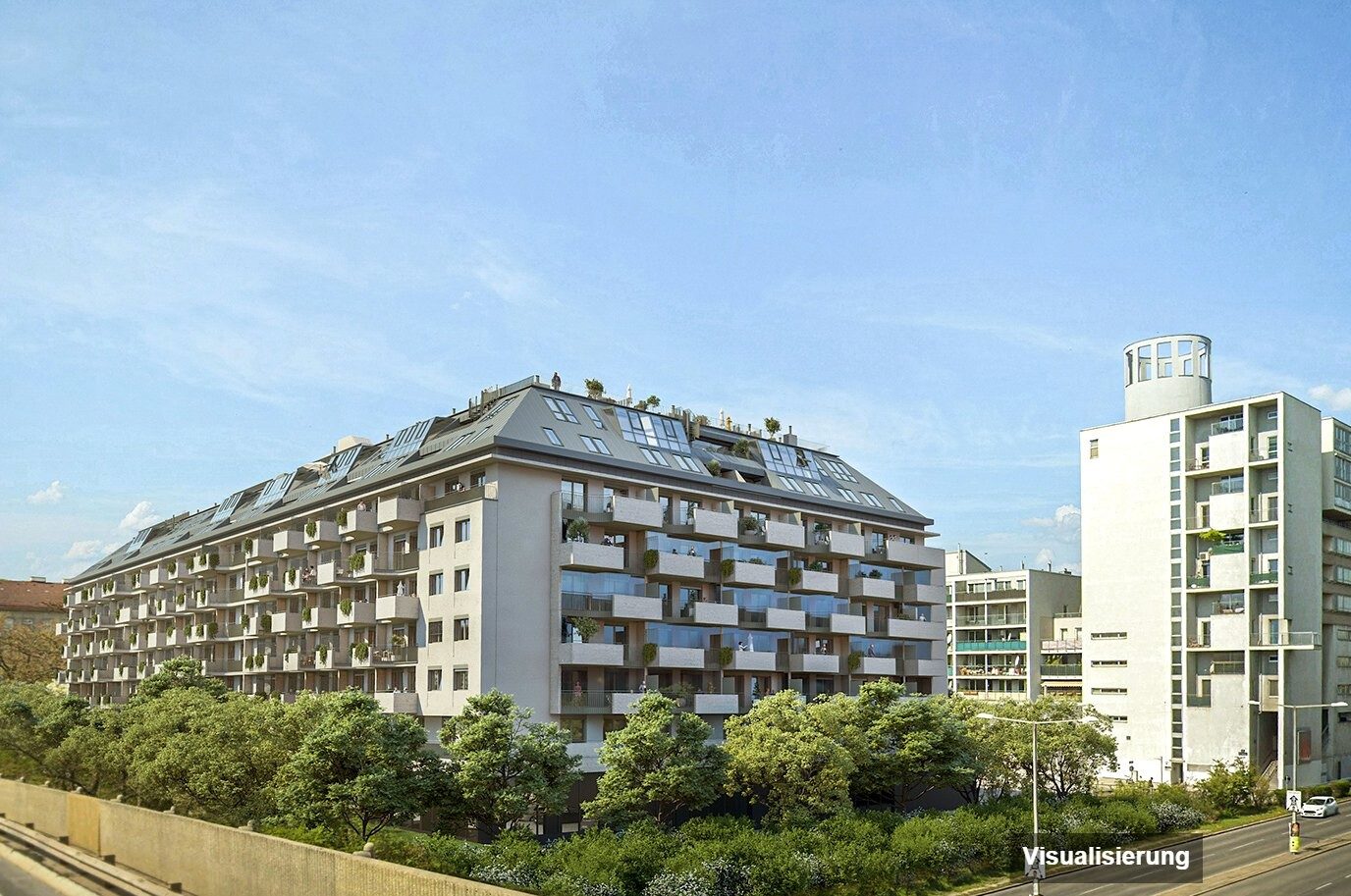 Visualisierung: Wien-Brigittenau · Neubau: 4-Zimmer-Anlegerwohnung ca. 117 m² · Traisengasse · provisionsfrei