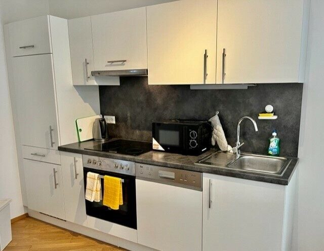 Küche: Graz-Waltendorf nahe TU · 3 Zimmer auf 45 m² + Balkon · vermietet · 185.000 € netto